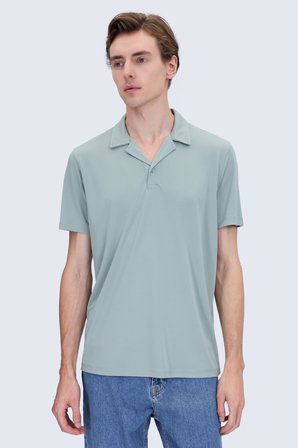 Haki Regular Fit  Apaş Yaka Tişört | XL