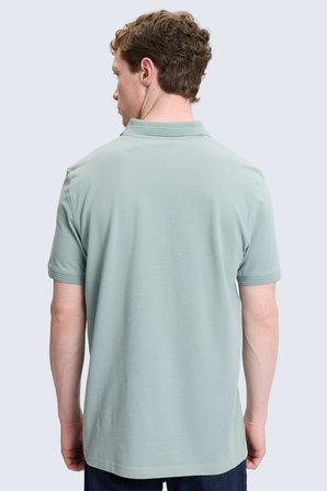 Yeşil Regular Fit Polo Yaka 100% Pamuk Tişört | XL