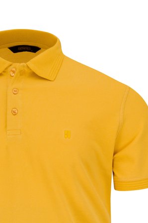 Sarı Regular Fit Polo Yaka 100% Pamuk Tişört | M