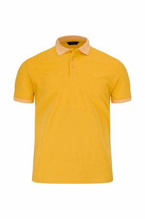 Sarı Regular Fit Polo Yaka 100 Pamuklu Tişört | S