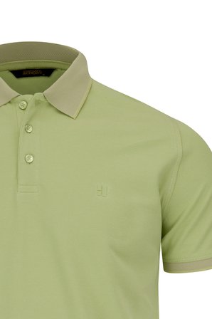 Yeşil Regular Fit Polo Yaka 100% Pamuklu Tişört | XXL