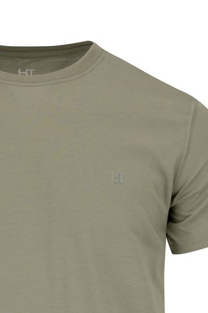 Yeşil Regular Fit Bisiklet Yaka 100 Pamuk Tişört | L