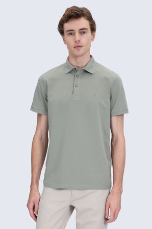 Vetiver Yeşil Regular Fit Polo Yaka Pamuklu Tişört | L