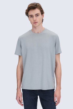Yeşil Regular Fit Bisiklet Yaka Tişört | XL