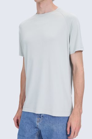 Yeşil Regular Fit Bisiklet Yaka Reglan Kol Tişört | XL