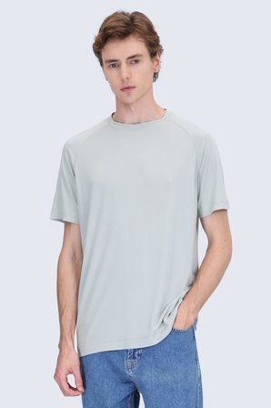 Yeşil Regular Fit Bisiklet Yaka Reglan Kol Tişört | XXL