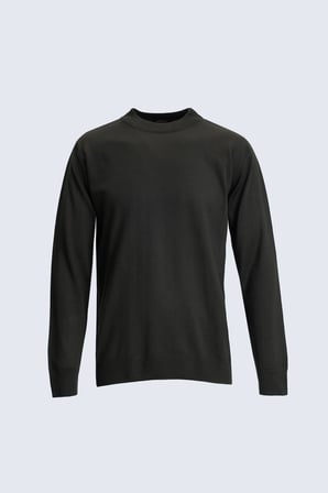 Haki Regular Fit Yarım Balıkçı Yaka Yünlü Kazak | M