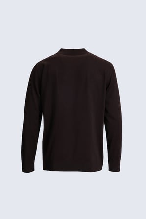 Kahverengi Regular Fit Polo Yaka Kazak | L