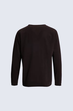 Kahverengi Regular Fit Bisiklet Yaka Kazak | XL