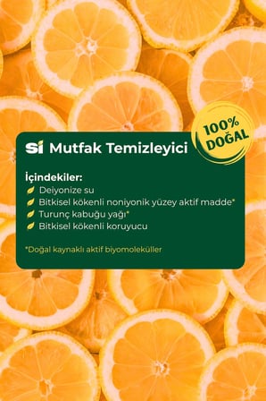 Si̇ Senin İ̇Çin  Doğal Mutfak Temizleyici Turunç Yağlı 750 Ml.