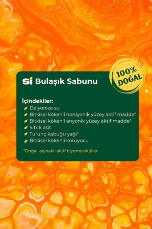 Si̇ Senin İ̇Çin  Doğal Bulaşık Deterjanı Turunç Yağlı 750 Ml.