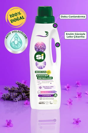 Si̇ Senin İ̇Çin  Doğal Çamaşır Deterjanı Lavanta Yağlı 1 Lt.