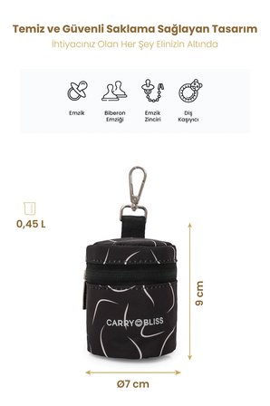 Carry Bliss PaciPal Antibakteriyel Astarlı Emzik Saklama Çantası