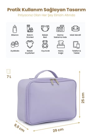 Carry Bliss TidyPack Antibakteriyel Astarlı Bebek Kıyafet ve Bez Düzenleme Çantası