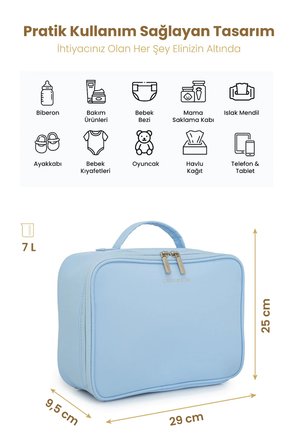 Carry Bliss TidyPack Antibakteriyel Astarlı Bebek Kıyafet ve Bez Düzenleme Çantası