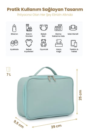 Carry Bliss TidyPack Antibakteriyel Astarlı Bebek Kıyafet ve Bez Düzenleme Çantası