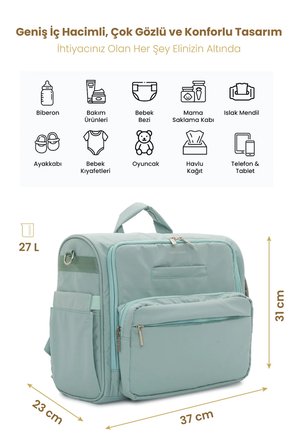 Carry Bliss BlissMate Antibakteriyel Astarlı Doğum ve Yeni Doğan Çıkışı İçin Anne Bebek Sırt Çantası