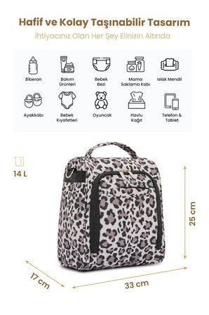 Carry Bliss SnapPack Anti-Bakteriyel Astarlı Çok Fonksiyonlu Çapraz Anne Çantası