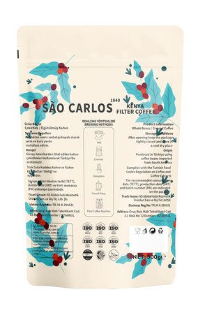 KENYA FILTER COFFEE (500gr) - Çekirdek