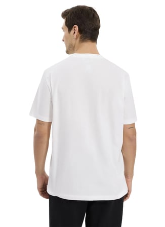 Ekru Erkek %100 Pamuk Oversize T-Shirt ALG25023 11-0604 Alegion T-Shirt