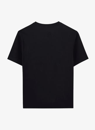 Siyah Erkek %100 Pamuk Oversize T-Shirt ALG25023 19-3911 Alegion T-Shirt