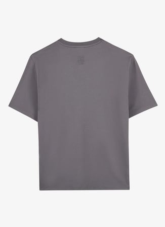 Aleg Antrasit Erkek Oversize Logo Baskılı T-Shirt ALG25023 18-0601 Alegion T-Shirt