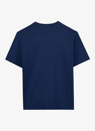 İndigo Erkek %100 Pamuk Oversize T-Shirt ALG25023 19-3920 Alegion T-Shirt