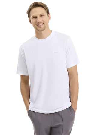 Beyaz Erkek %100 Pamuk Oversize T-Shirt ALG25043 11-0601 Alegion T-Shirt
