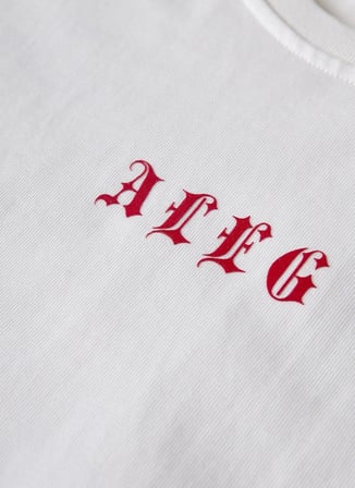 Aleg Ekru Erkek Oversize Logo Baskılı T-Shirt ALG25022-03 11-0604 T-Shirt Etnik