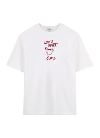 Ekru Erkek %100 Pamuk Oversize T-Shirt ALG25022-05 11-0604 T-Shirt Kahve