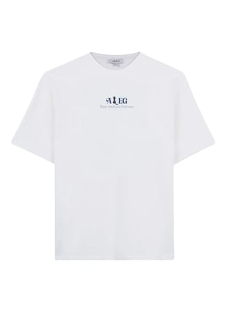 Ekru Erkek %100 Pamuk Oversize T-Shirt ALG25022-06 11-0604 T-Shirt Satranç