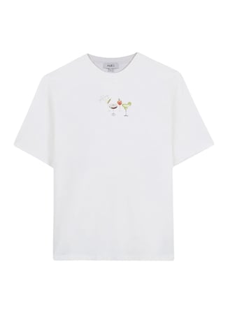 Ekru Erkek %100 Pamuk Oversize T-Shirt ALG25022-07 11-0604 T-Shirt Kokteyl