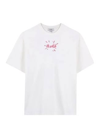 Ekru Erkek %100 Pamuk Oversize T-Shirt ALG25022-11 11-0604 T-Shirt Göz