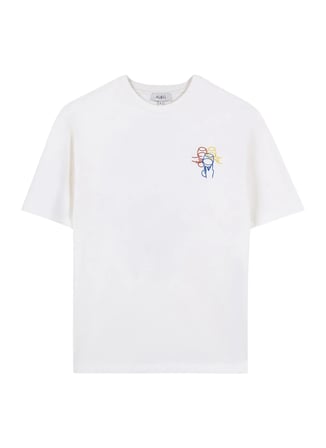 Ekru Erkek %100 Pamuk Oversize T-Shirt ALG25022-12 11-0604 T-Shirt Kadeh
