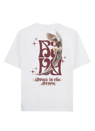 Ekru Erkek %100 Pamuk Oversize T-Shirt ALG25022-15 11-0604 T-Shirt Melek