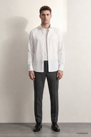 Ds Damat Slim Fit Beyaz Düz Gömlek