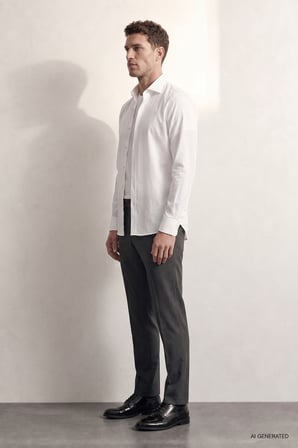 Ds Damat Slim Fit Beyaz Düz Gömlek