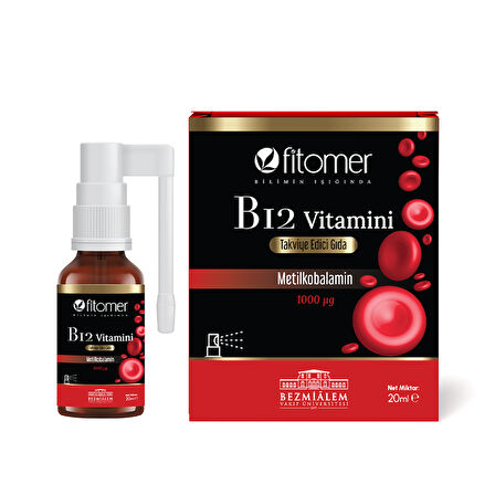 Fitomer Metilkobalamin Vitamin B12 P5P Vitamin B6 İçeren Sprey
