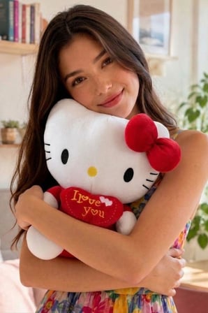 Hello Kitty Peluş Oyuncak 30 cm – Kalpli I Love You | Sevgiliye, Kıza ve Arkadaşa Hediye