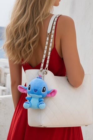Sevimli Stitch Peluş Anahtarlık Çanta Aksesuarı – Renkli Çanta Süsü Kız Arkadaşa ve Sevgiliye Hediye