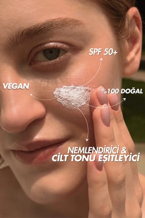 Ultra Hafif Nemlendirici Ton Eşitleyici ve Dengeleyici Solar Balance Face SPF 50+ Mineral Yüz Güneş Koruyucu 50 ml