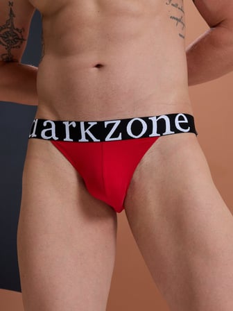 Erkek Kırmızı Yanları Açık Geniş Lastikli Slip Külot