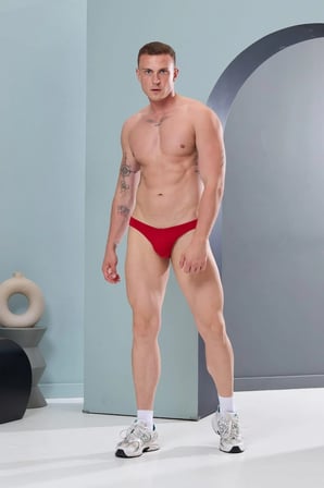 Erkek Kırmızı Pamuklu Klasik Slip Külot