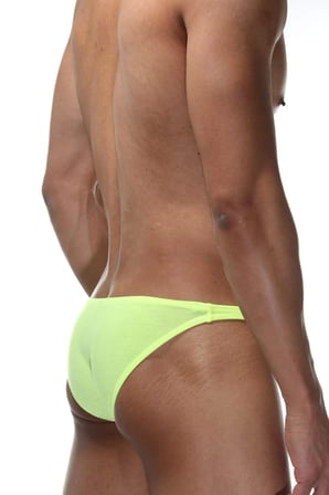 Erkek Neon Sarı Pamuklu Klasik Slip Külot