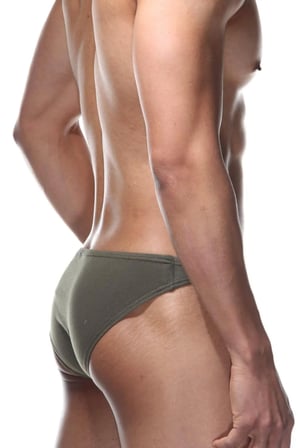 Erkek Haki Pamuklu Klasik Slip Külot