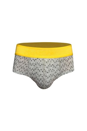 Erkek Kare Desenli Gri Pamuklu Lastikli Slip Külot
