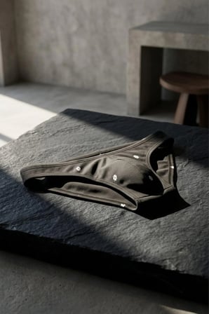 Erkek Desenli Siyah Pamuklu Klasik Slip Külot