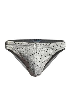 Erkek Geometrik Desenli Gri Pamuklu Klasik Slip Külot