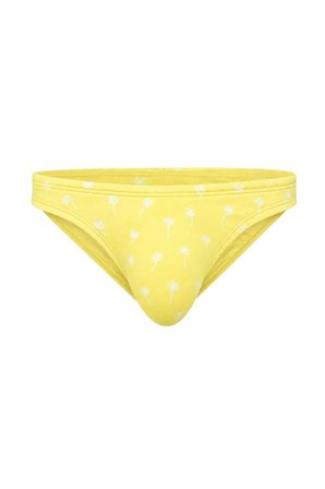 Erkek Papatya Desenli Sarı Pamuklu Klasik Slip Külot