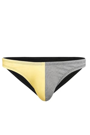 Erkek Sarı Gri Pamuklu Klasik Slip Külot